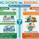 Bearing Down or Baring Down What’s the Difference