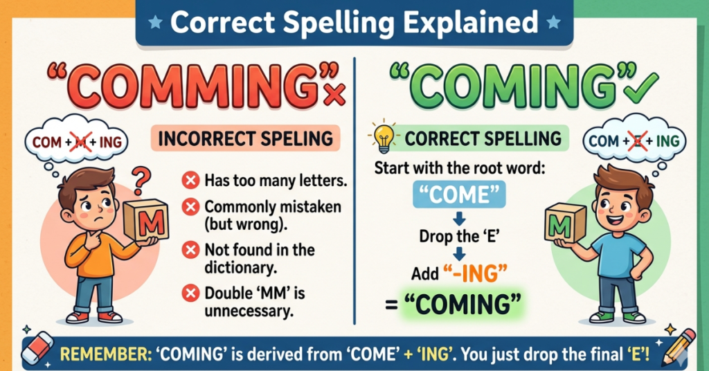 Comming or Coming: Correct Spelling Explained