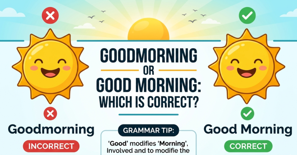 Goodmorning or Good Morning: Which Is Correct?