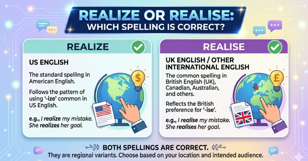 Realize or Realise Which Spelling Is Correct