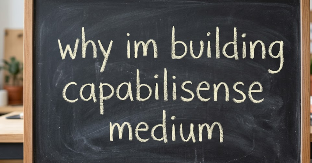 Why I’m Building Capabilisense Medium
